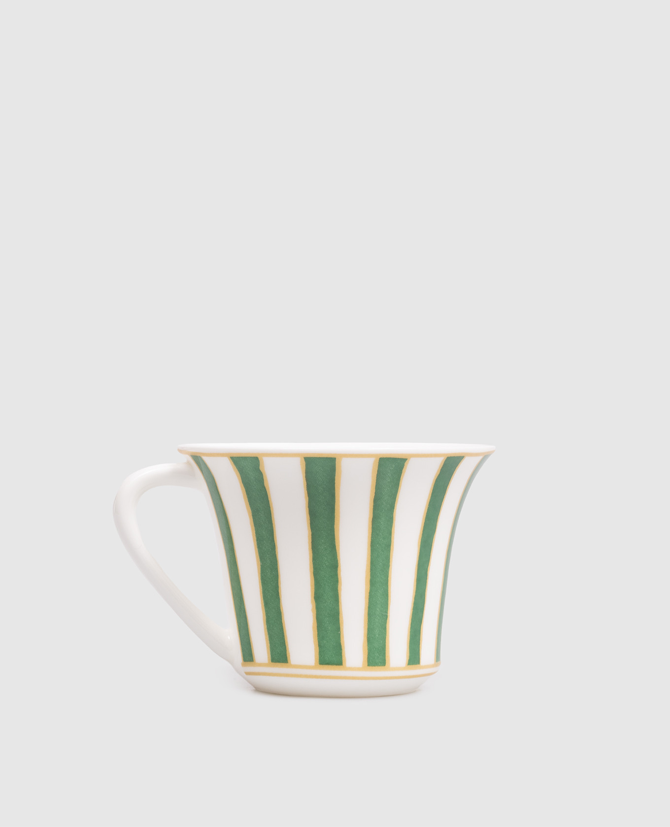 

Белая фарфоровая чашка для кофе Striche Verdi e Oro, Белый, Посуда