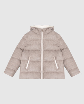 Brunello Cucinelli Детский серый пуховик из шерсти B038PJ335C