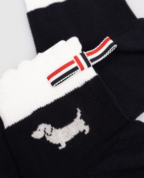 Thom Browne Сині шкарпетки HECTOR CREW FAS240AY3011