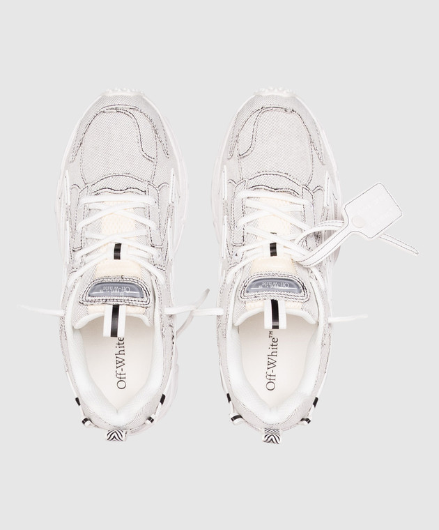Off-White Белые кроссовки Denim Be Right Back с логотипом OWIA289Z26DEN001 изображение 4