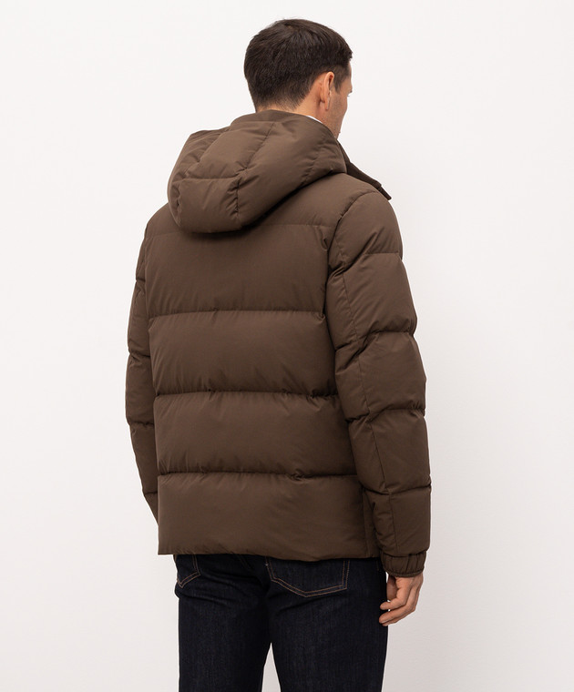 Kiton Коричневий пуховик UW2467V0427L зображення 4
