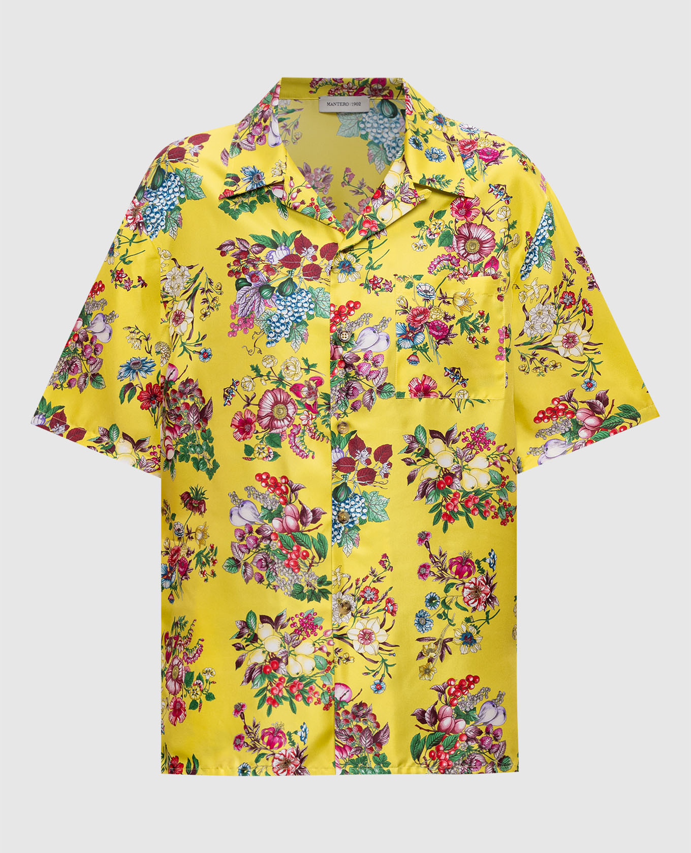 Жовта блуа Leon із шовку