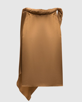 Loulou de Saison Коричневий топ WILMA із шовку WILMA