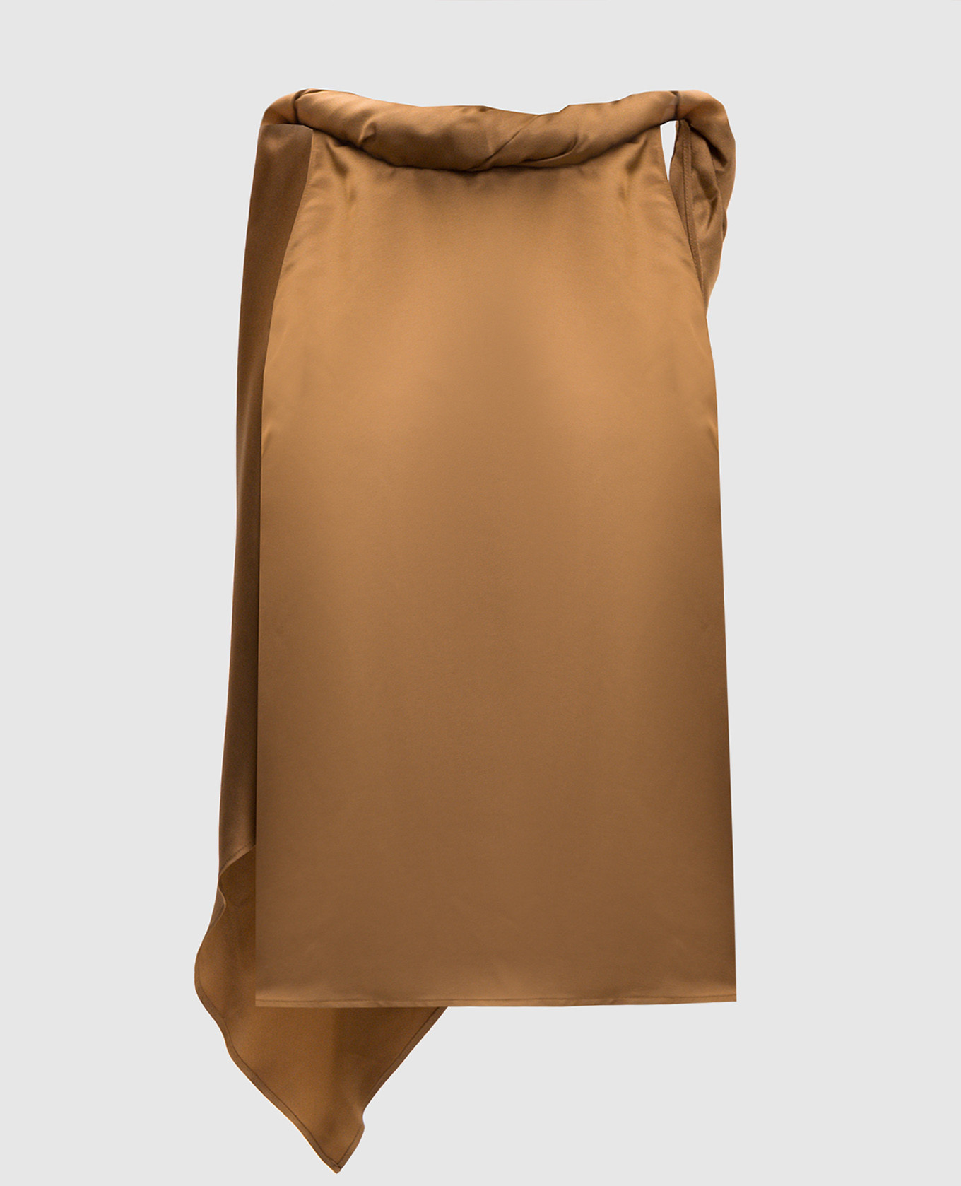 Коричневый топ WILMA из шелка