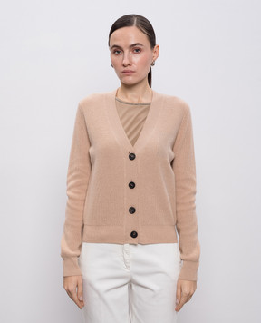 Peserico Бежевий кардиган з вовни, шовку і кашеміру S99483F129018C