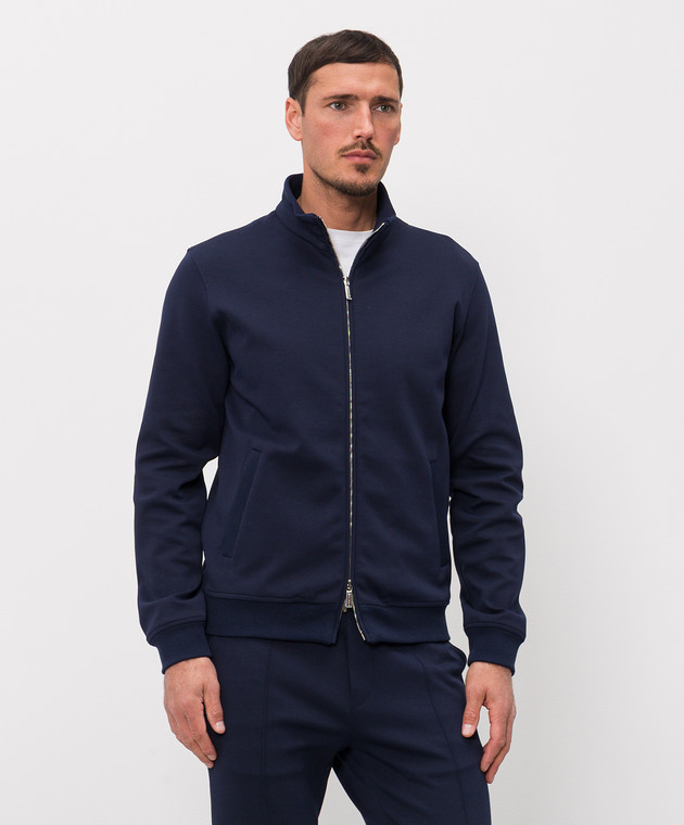 MooRER Синя спортивна куртка CRISPIN CRISPINFELPAIT зображення 3