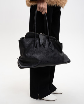 The Attico Черная замшевая сумка-тоут La Passeggiata 250WAH00054LBT117AA