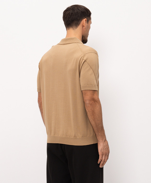 Givenchy Бежеве поло з нашивкою логотипа BML0144YPF зображення 4