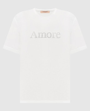 Twinset Зелена футболка з вишивкою 261TP2343