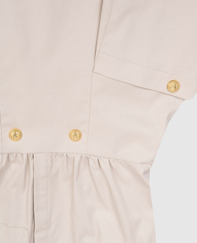 Balmain Дитяча бежева сукня-сорочка BY1B82G01971214