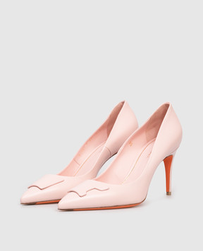 Santoni Рожеві шкіряні туфлі WDID71207HI2TSZA