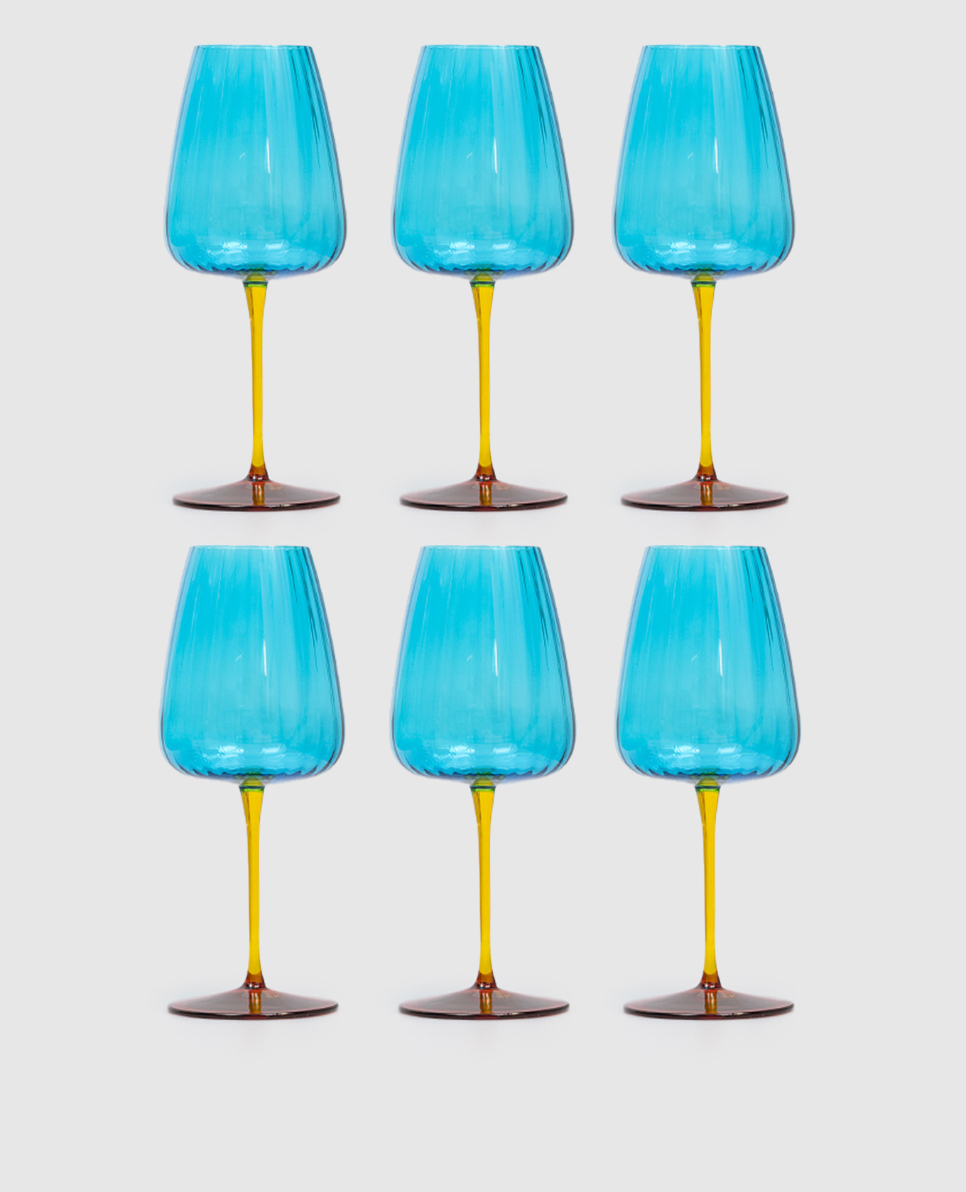 Набор голубых бокалов Joy 6 шт