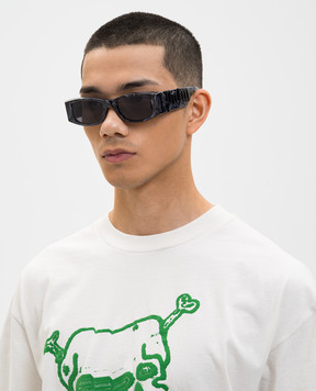 Palm Angels Серые очки с принтом логотипа PA1020110751