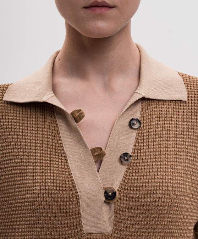 JW Anderson Коричневое поло KW1569YN0535 изображение 5