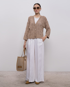 Peserico Білі штани з льоном A0405201920