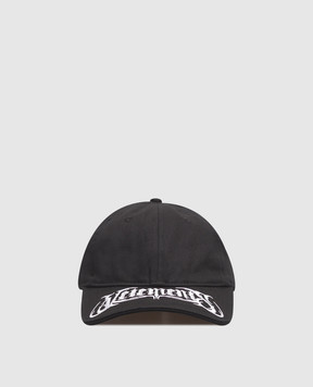 Vetements Чорна кепка з вишивкою логотипа UA66CA140B