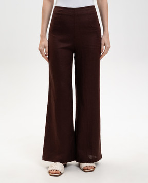 Faithfull Коричневі штани Syna з льону FF3959CRB