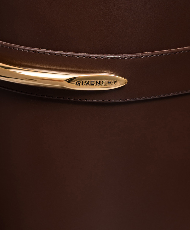 Givenchy Коричневые кожаные сапоги Shark Pinch BE703XE1J7 изображение 5