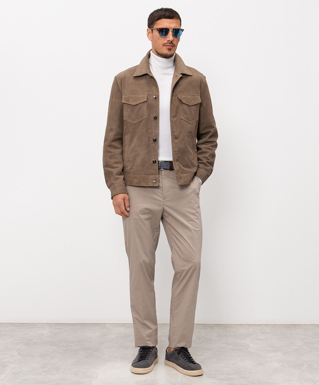 Peserico Бежевые брюки с нашивкой логотипа R5472503654 изображение 2