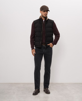 Stefano Ricci Бордовый кардиган из кашемира K606430R30F26317