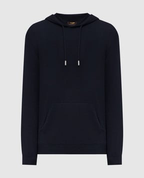 MooRER Синие худи ZANE из шерсти ZANEW12