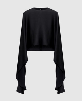 Dondup Чорна блуза з шовком DC483SF0106DXXX