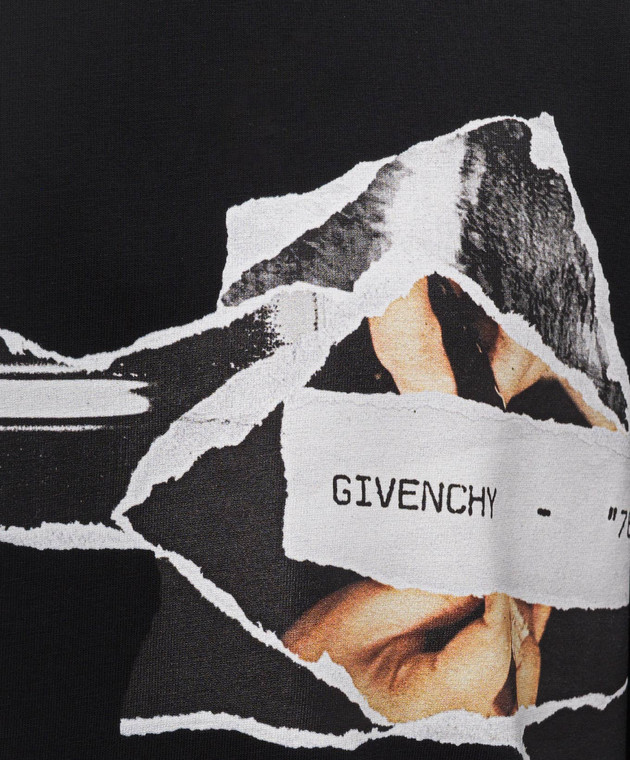 Givenchy Черный лонгслив с принтом BM71MH3YUC изображение 5