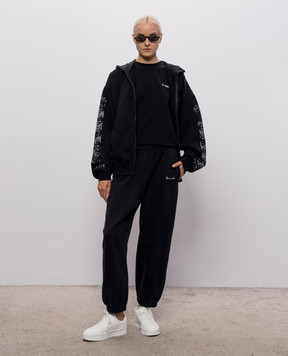 Vetements Черная спортивная куртка с брендовым принтом MH27ZU250B