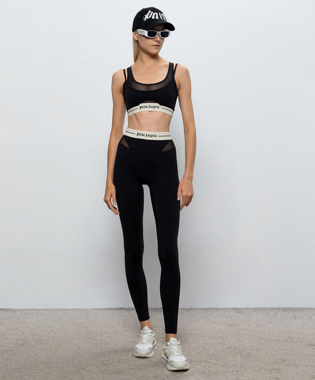 Palm Angels Черные леггинсы PAWVK003FB001 изображение 2