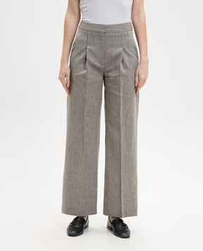 Loulou de Saison Серые брюки Hamet с льном HAMET