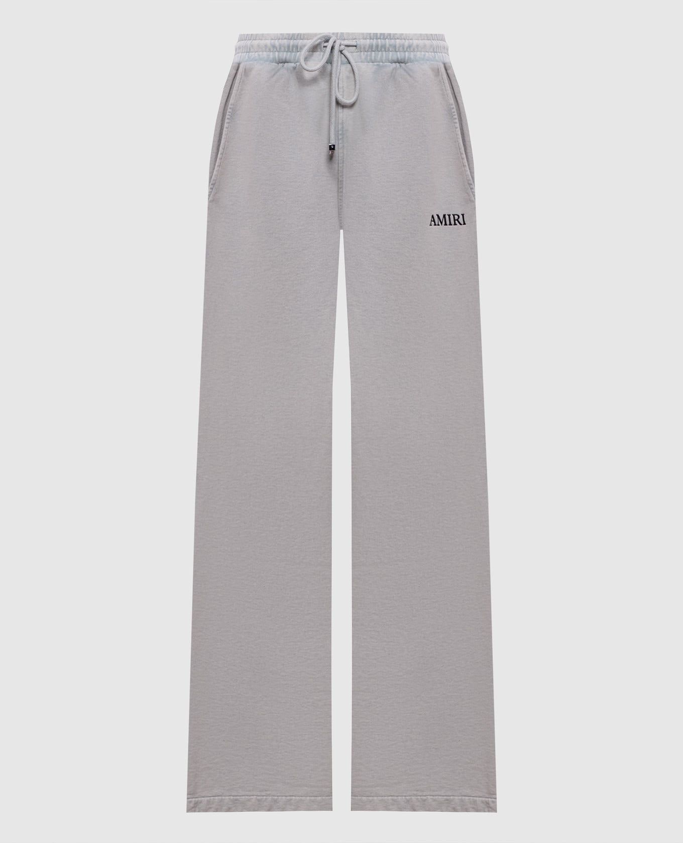 Сірі спортивні штани з вишивкою логотипа