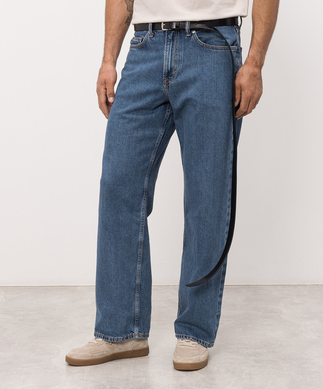 Ann Demeulemeester Черный кожаный пояс Willow B0012597LT128 изображение 2