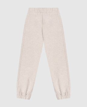 Moncler ENFANT Дитячі бежеві меланжеві джогери з логотипом L19548H0000189AEB1214