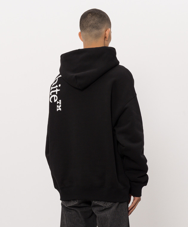 Off-White Черные худи с контрастным логотипом 44MBB085F26F00O изображение 4
