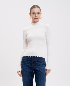 Twinset Білий гольф з логотипом 252TT3221