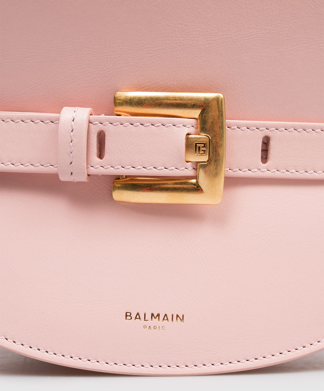 Balmain Розовая кожаная сумка Shuffle Mini FN0DP017LMTE изображение 4