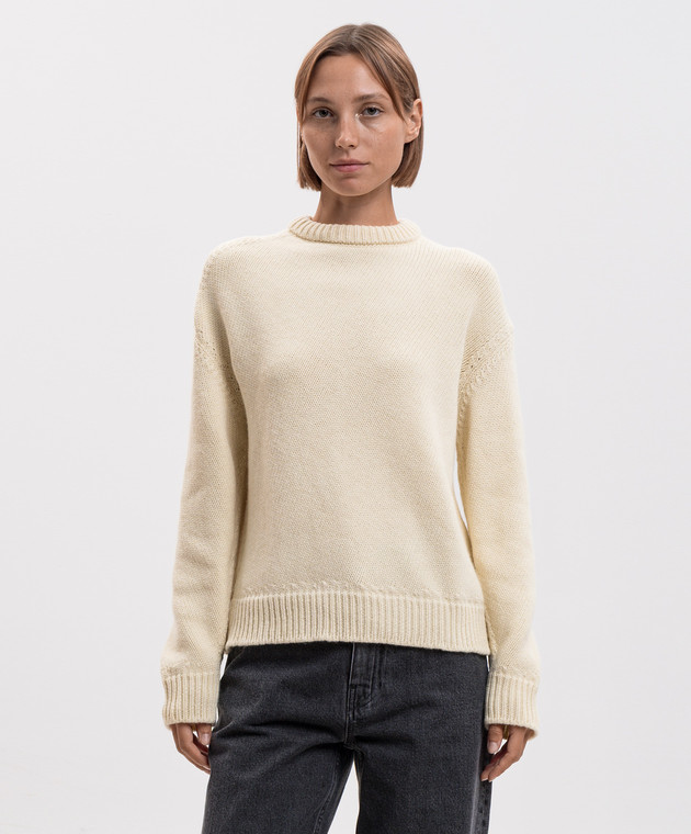 Jil Sander Желтый свитер из шерсти и кашемира J02GP0277J14860 изображение 3