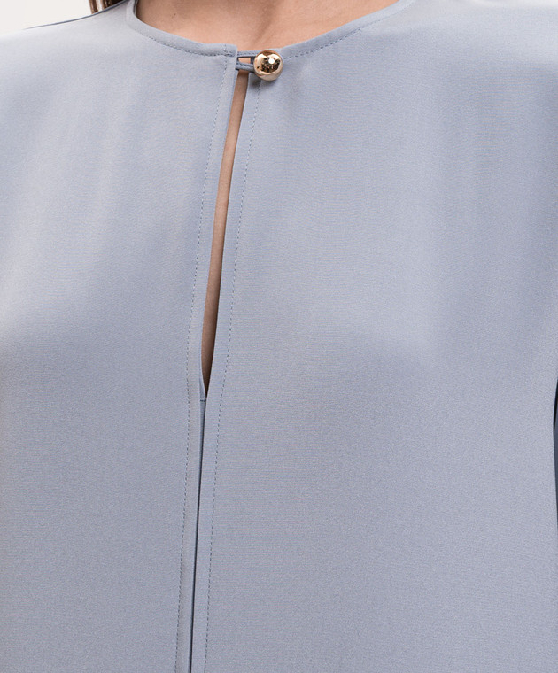 Max Mara Блакитна сукня MXPUNGHIA із шовку MXPUNGHIA зображення 4