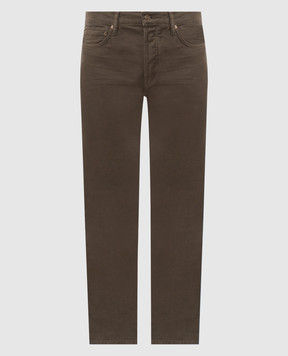 Tom Ford Брюки цвета хаки с патчем логотипа DPH003DMC083