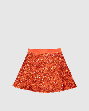Dolce&Gabbana Дитяча помаранчева спідниця в паєтки L56I03FLSNB812