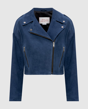 Babe Pay Pls Синя замшева укорочена косуха 2516SUEDE