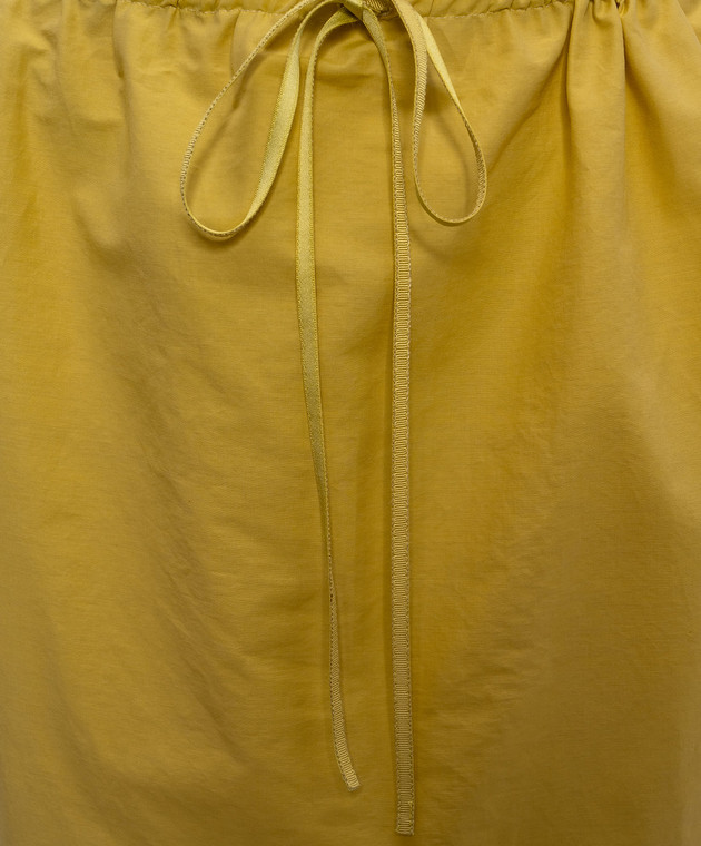 Saint Laurent Жовта спідниця із шовком з мереживом 856886Y7J24 зображення 5