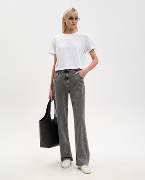 Twinset Біла футболка з вишивкою монограми 261TT2380