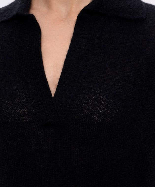 Tom Ford Черный джемпер с кашемиром и шелком MAK1440YAX1029 изображение 5