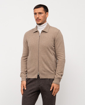 Enrico Mandelli Бежевий кардиган з кашеміру 2K090A5914