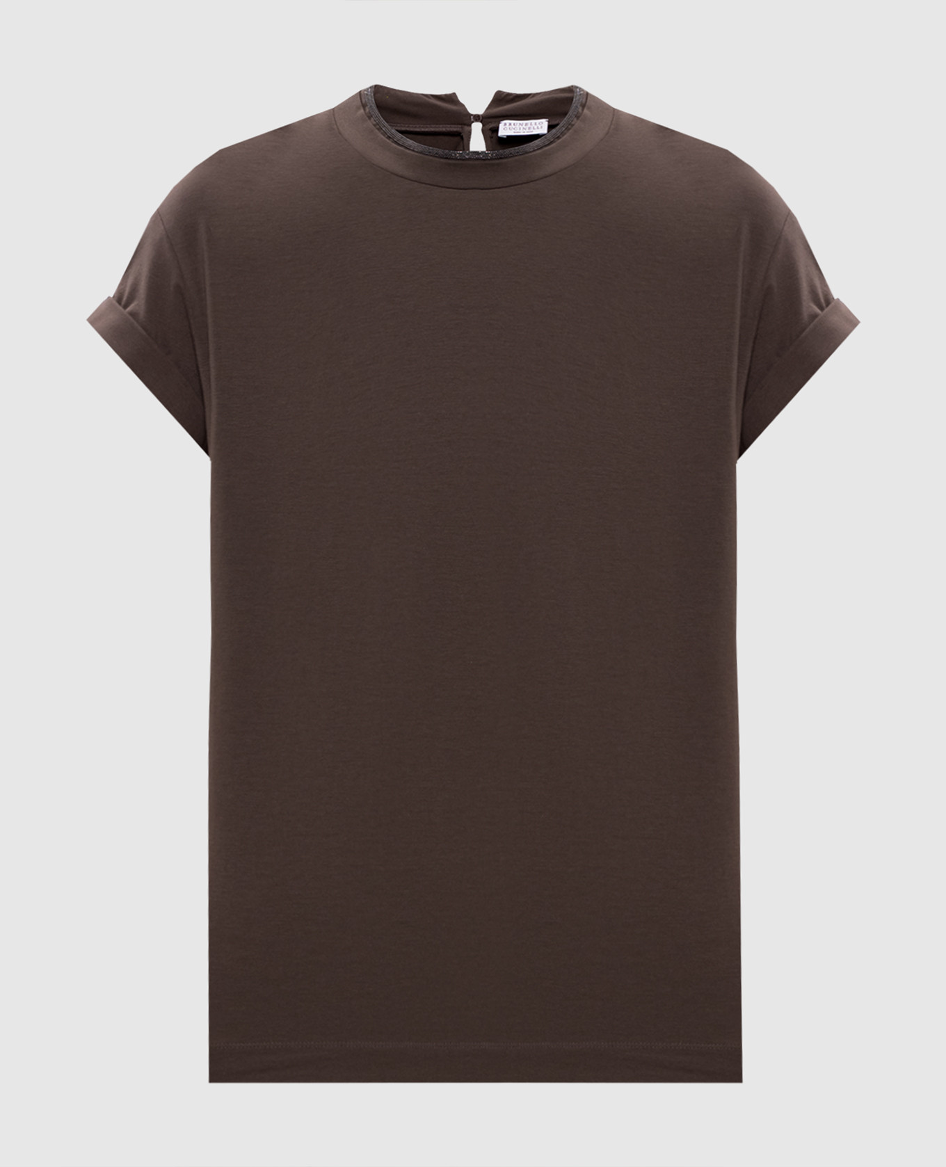 Коричневый топ с цепочкой мониль