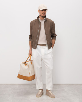 Brunello Cucinelli Білі штани з льоном MH255S2440