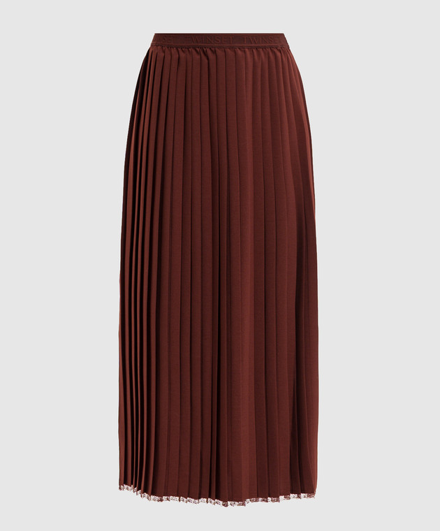 Twinset Терракотовая юбка-плиссе 262TP2350