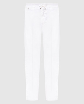 Stefano Ricci Белые брюки с льном M1T610005BLCTL1U