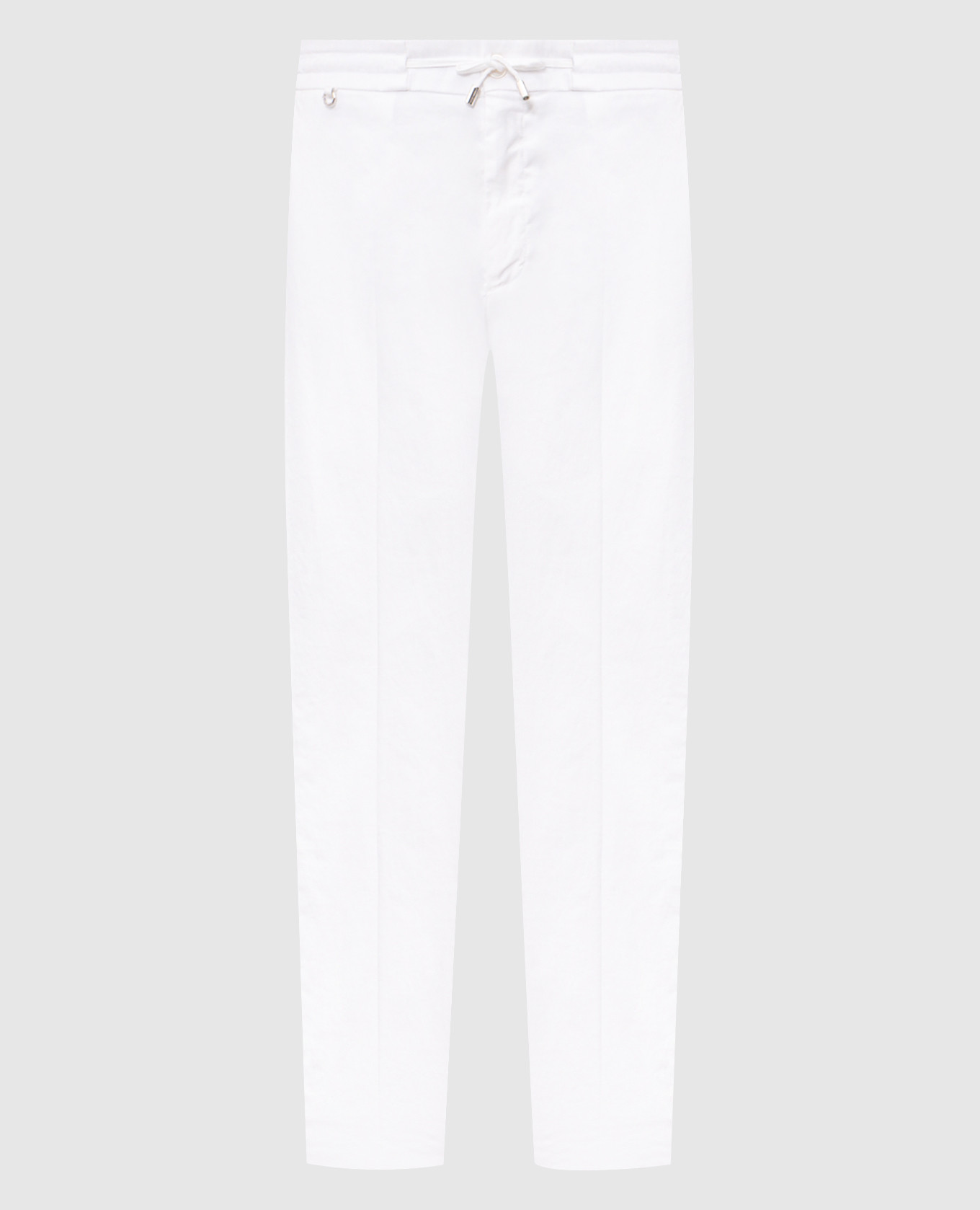 Белые брюки с льном